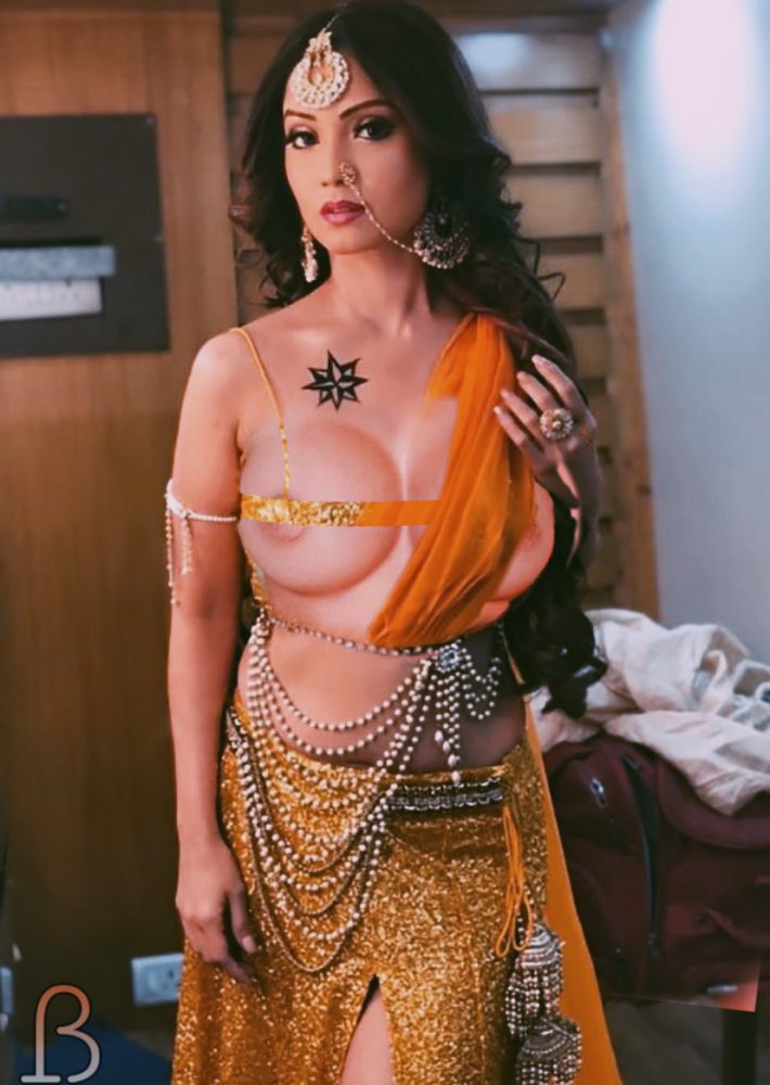 Adaa Khan busty boobs Indian television actress xxx blouse photos, ActressX.com