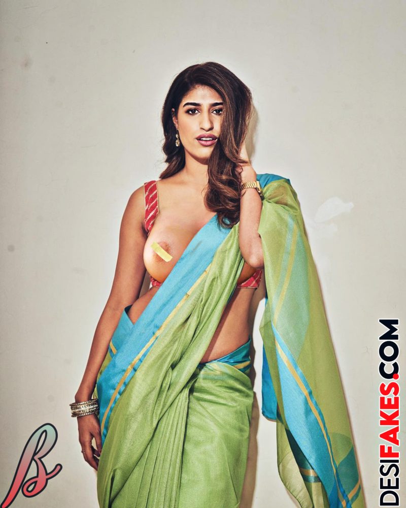 Youtuber Shreya Mehta nude nipple tapped open blouse xxx saree