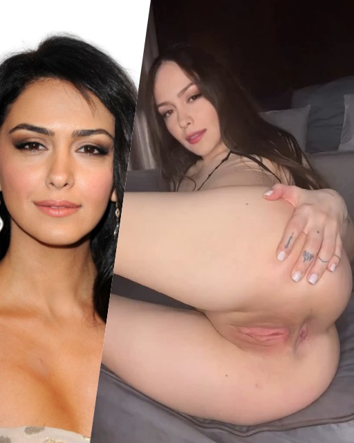 Nazanin Boniadi spreading butt shaved pussy ass hole show deepfake video
