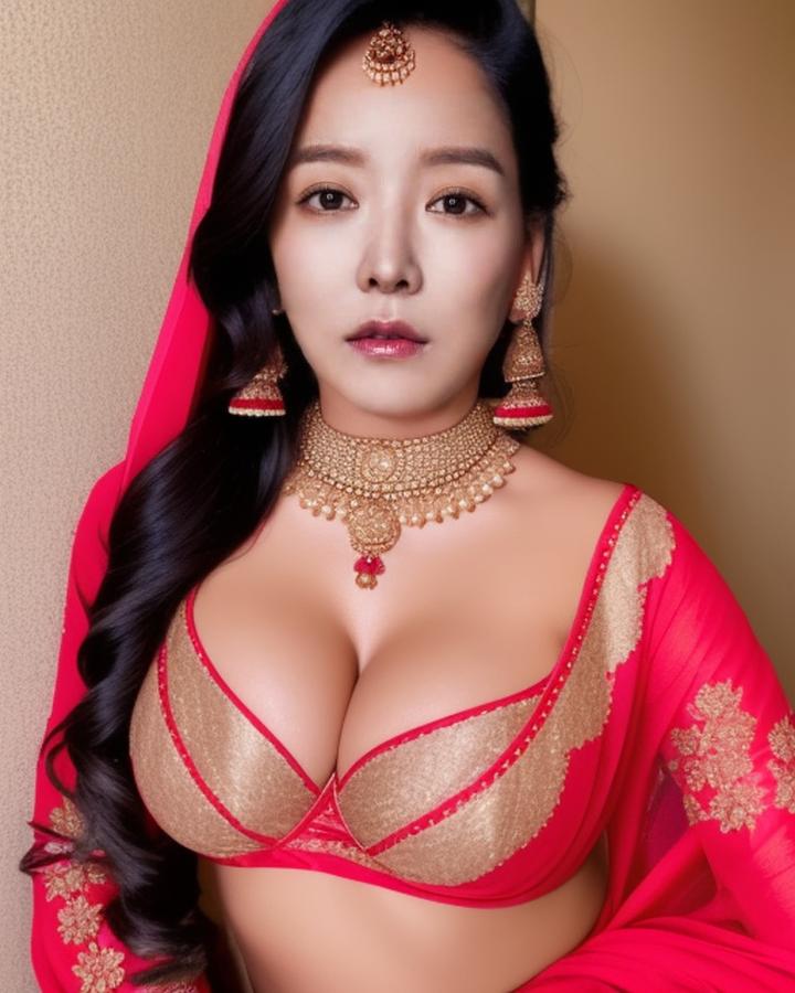 Seung Ha cleavage low neck red hot blouse, ActressX.com