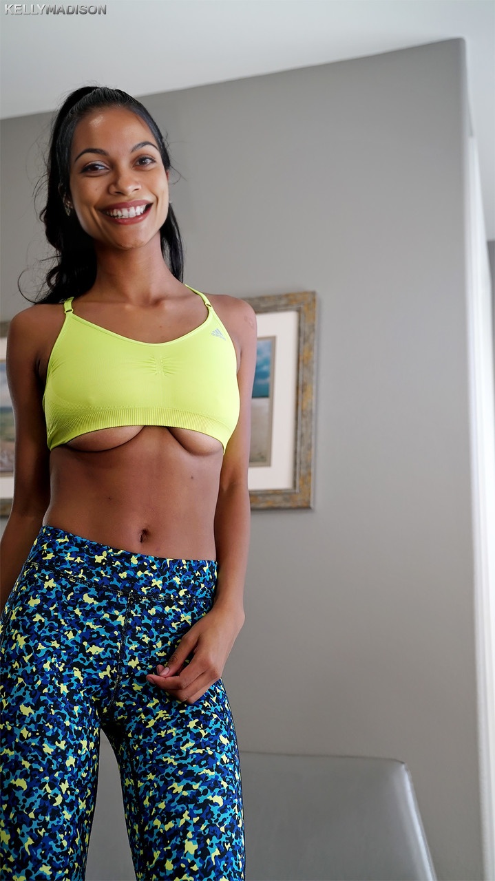 Rosario Dawson Ebony Sports Gym Yoga Pants Natural Tits Big Tits Uniform Teen Brunette, ActressX.com
